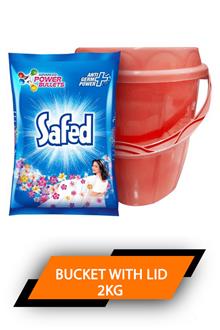 Safed Powder Bucket With Lid Free 2kg